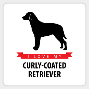 I Love My Curly-Coated Retriever Sticker